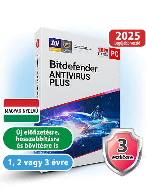 Bitdefender Antivirus Plus 10 Eszköz/ 3 Év