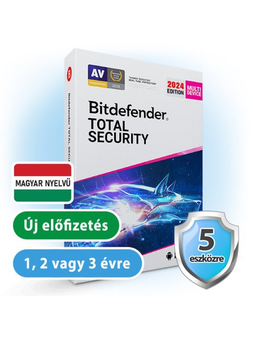 Bitdefender Total Security 5 eszközre, 1 évre