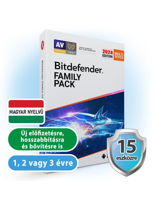 Bitdefender Family Pack 15 eszközre, 1 évre