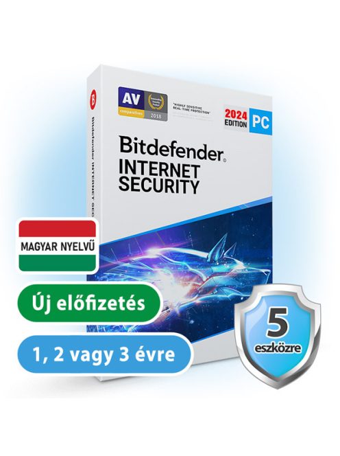 Bitdefender Internet Security 5 eszköz / 1 év