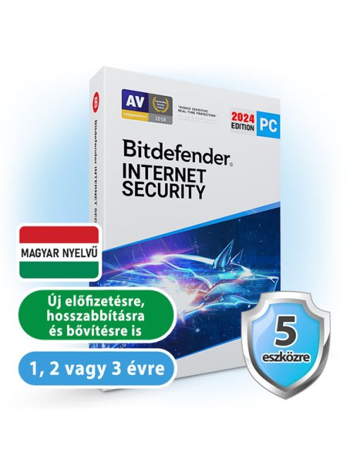 Bitdefender Internet Security 5 eszköz / 1 év