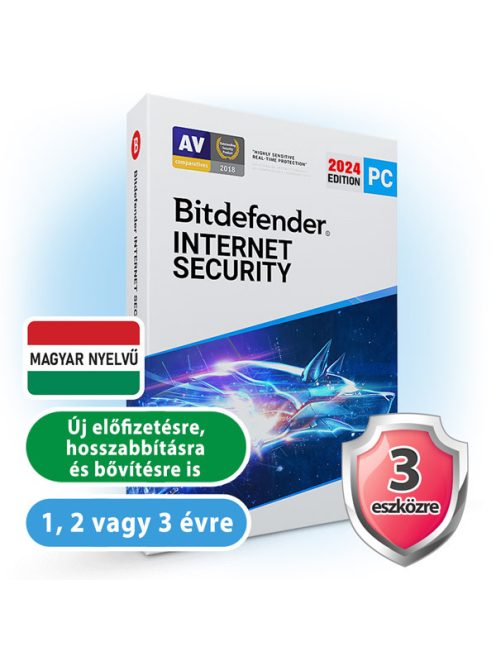 Bitdefender Internet Security 3 eszköz / 2 év