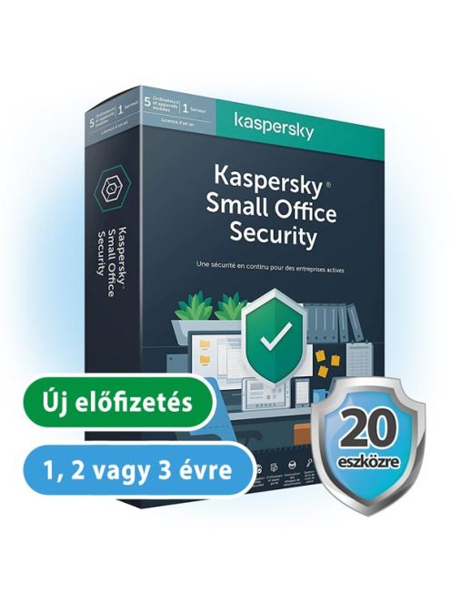 Kaspersky Small Office Security 20 PC-re, 2 szerverre, 2 éves előfizetés