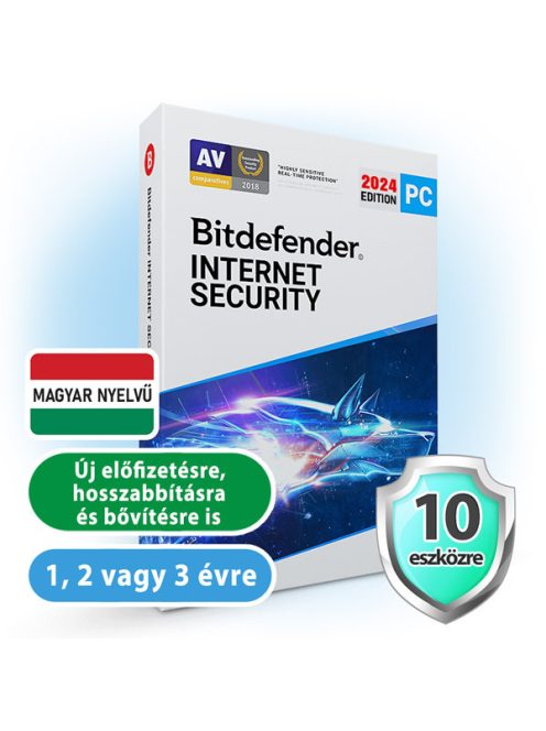 Bitdefender Internet Security 10 eszköz / 1 év